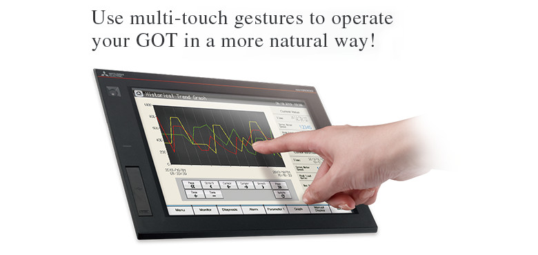Use multi-touch gestures to operate your GOT in a more natural way!