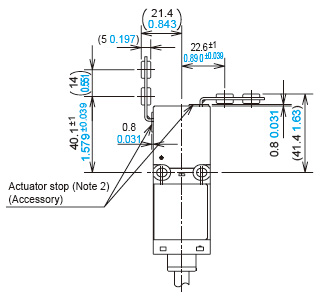 When using the right-angle actuator (SG-K12)